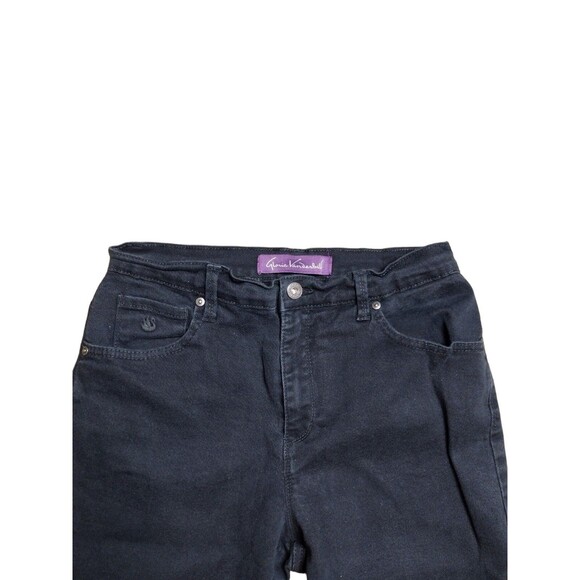 Gloria Vanderbilt Missy Size 6 Black Denim Jeans Straight Leg High Rise READ - Picture 2 of 9